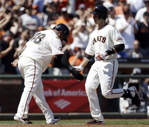Buster Posey's two-run blast, 1st of the year (Video)