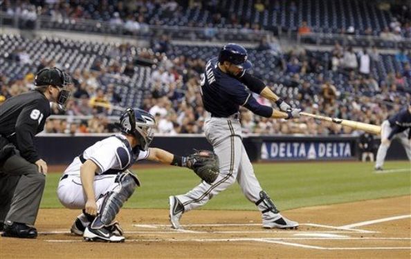 Ryan Braun's two-run homer vs Padres (Video)