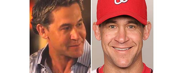 Bret Boone does a commercial for beef jerky, but his face suggests botox