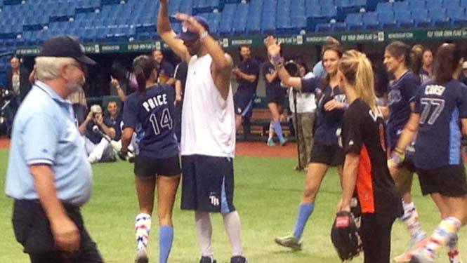 Rays' WAGs show their stuff on the field 