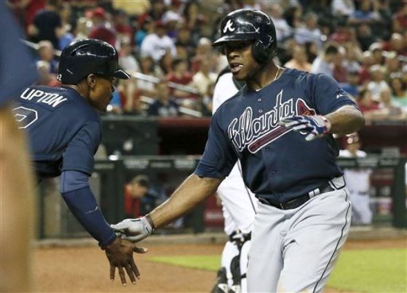 Upton homers in Arizona return as Braves rout D-backs 10-1
