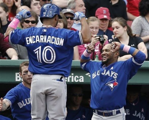 Blue Jays ride five homers to win over Red Sox