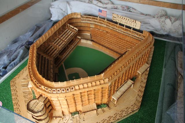 Fan builds replica Yankee Stadium using 75,000 matchsticks