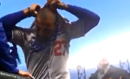 Matt Kemp Gives A Young Disabled Fan His Cap, Jersey, And Shoes