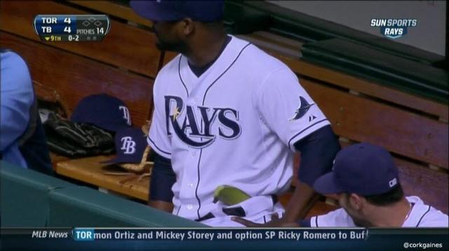 It's back -- another plantain spotted in Fernando Rodney's pocket