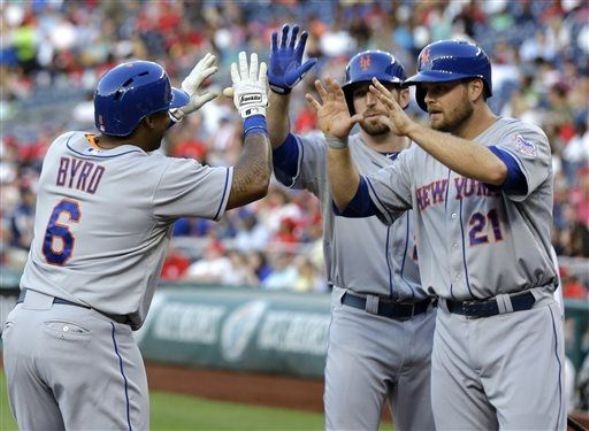 Led by Byrd's blasts, Mets rout Nats 10-1