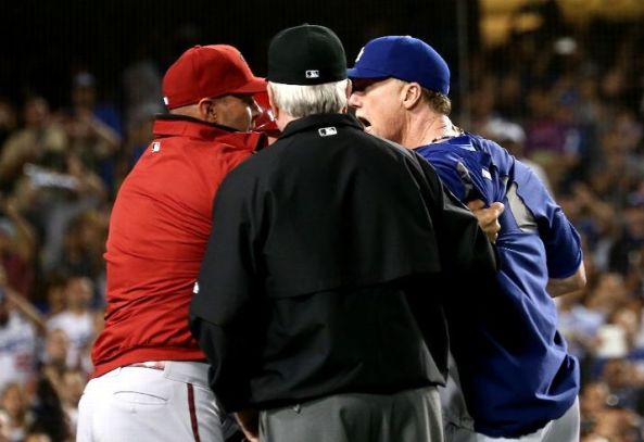 Benches clear for the second time after Ian Kennedy plunks Zack Greinke (Video)