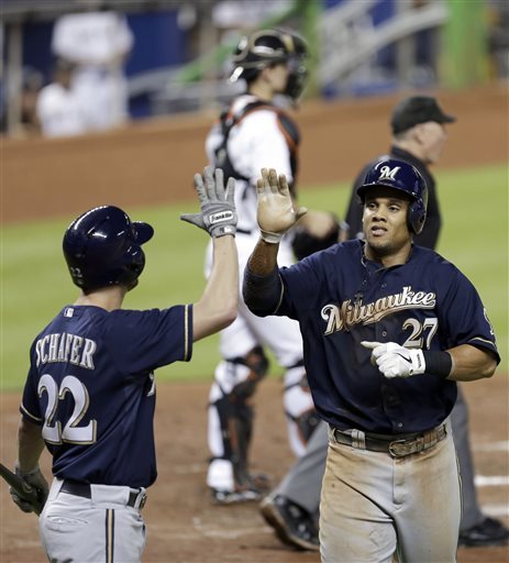 Brewers too much for Marlins 10-1