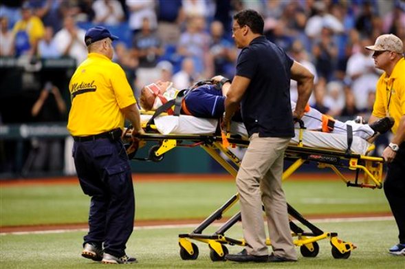 Rays overpower Royals after Cobb's injury
