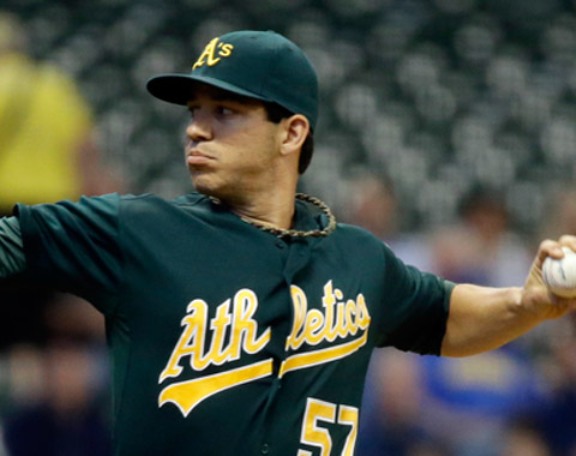 Milone does it all as A's 10-2 win over Brewers
