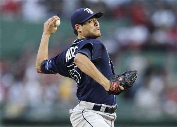 Moore's 1st shutout leads Rays past Red Sox 3-0