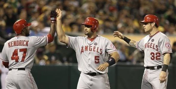 Angels offense awakens in 8-3 win over A’s
