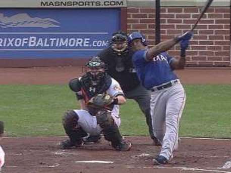 Adrian Beltre's second homer vs O's (Video)