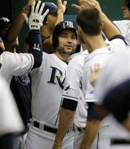 Scott homers, drives in 3 runs for Rays in win