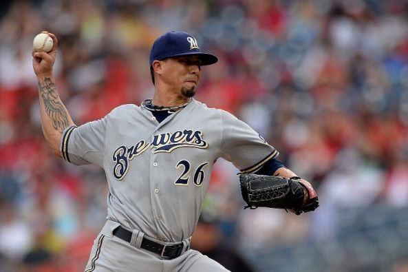 Lohse's gem, timely hitting lead Brewers to 4-1  win
