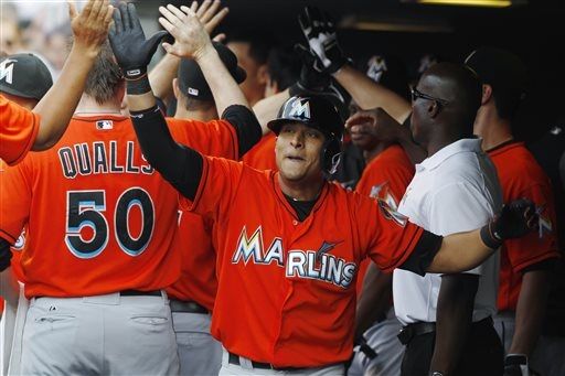 Brantly scores go-ahead run in Marlins’ 5-3 victory