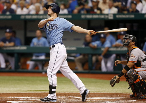 Myers homers in Rays' 4-3 win over Giants
