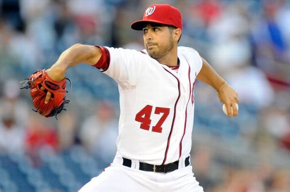 Nats homer three times in four-hit shutout of Marlins
