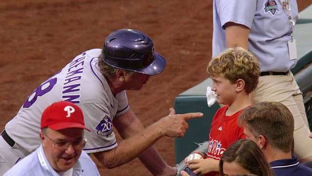'Don't be peeing on the toilet seat!' Rockies coach gives kid great life advice (Video)