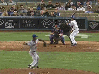 LaTroy Hawkins takes a comebacker to the groin! (GIF)