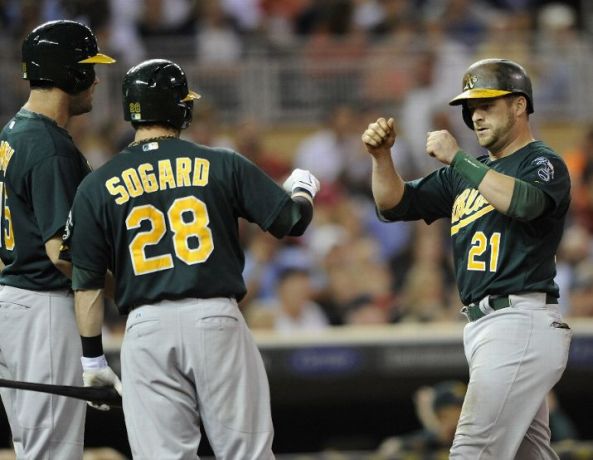 A's lead AL West by three games after routing Twins 18-3