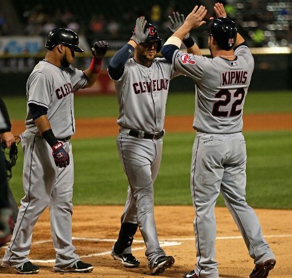 Tribe blasts White Sox 14- 3 to stay 1 1/2 behind Tampa Bay