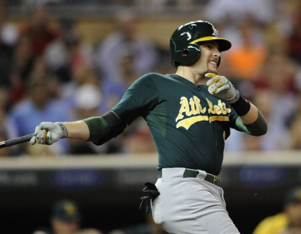 Jed Lowrie's two-run homer vs Twins (Video)
