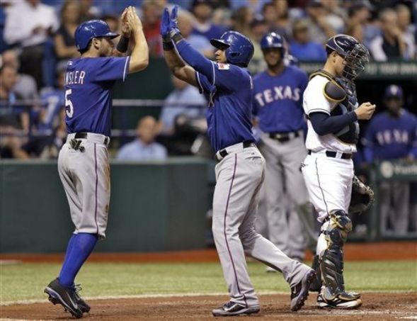 Rangers snap 7-game losing streak with 7-1 win over Rays
