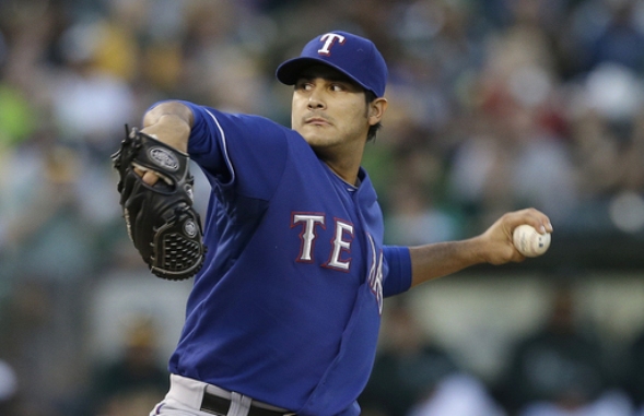 Rangers beat A's 5-1 for sole possession of 1st