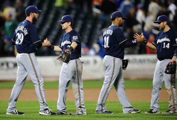 Brewers beat Mets 4-2 in game Wright is beaned