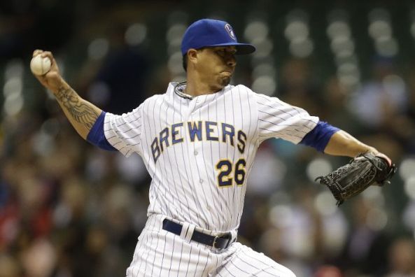 Lohse retires 23 straight in Brewers win