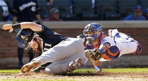 Young wins SB crown, Mets rally past Brewers 3-2