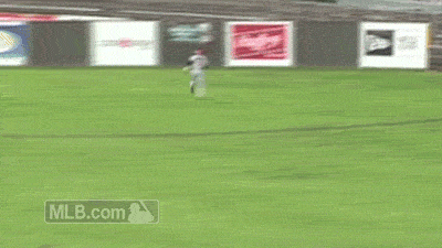 ABL outfielder Tyler Massey crashes through wall to make catch (GIF) 