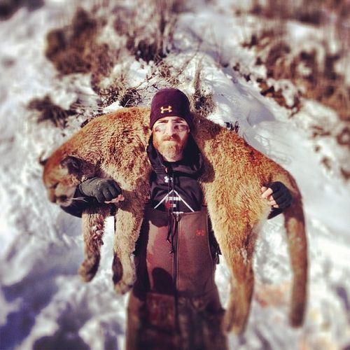 Adam Laroche Kills and Carries Mountain Lion Over His Back