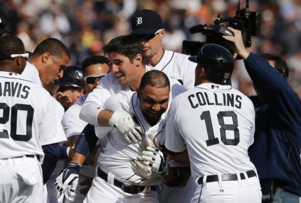 Alex Gonzalez singles in 9th to lift Tigers to a walk-off Opening Day win over Royals