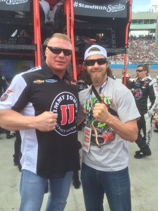 Josh Reddick and Brock Lesnar hang out at NASCAR race (Pic)