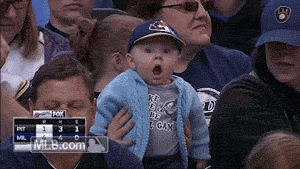 Baby is very emotional after Brewers' hot start