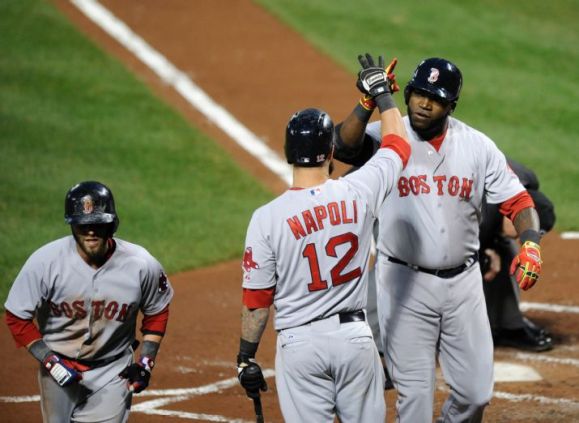 Ortiz and Napoli power Red Sox over Orioles 6-2