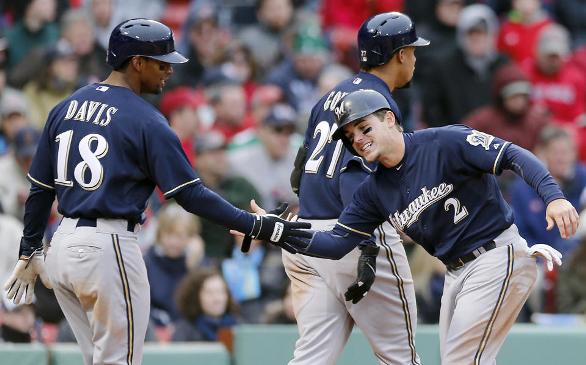Lyle Overbay spoils Red Sox home opener in Brewers 6-2 win