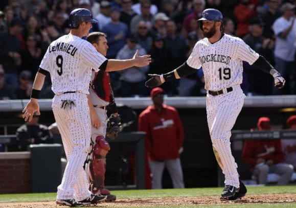 Blackmon's 6-for-6 leads Rockies in 12-2 rout of D-backs