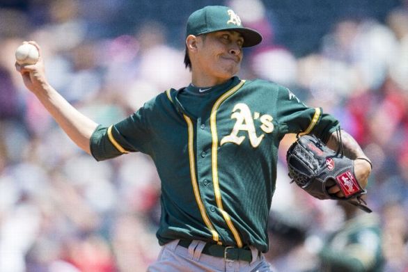 Chavez, Cespedes lead A's rout to sweep Indians