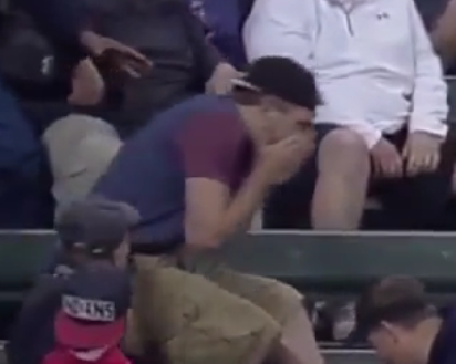 Indians fan catches ball in the face, cracks up Eduardo Perez (Video)