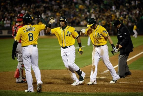 Cespedes does it all in A's 11-3 win over Angels