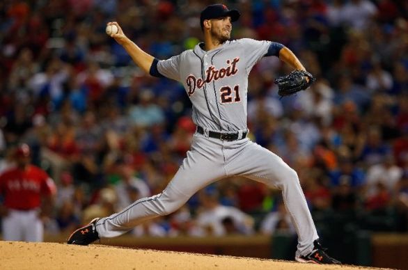 Porcello throws 3-hitter, Tigers blank Rangers 6-0