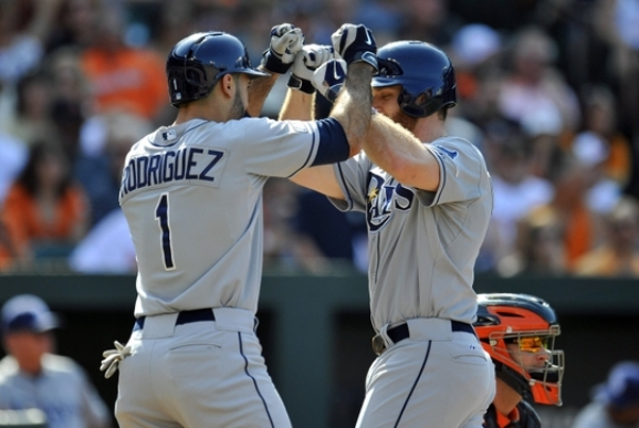 Rays hit 3 homers, beat Chen and Orioles 5-4