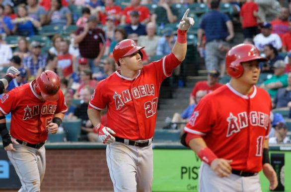 Trout, Angles plate 15 in romp over Rangers
