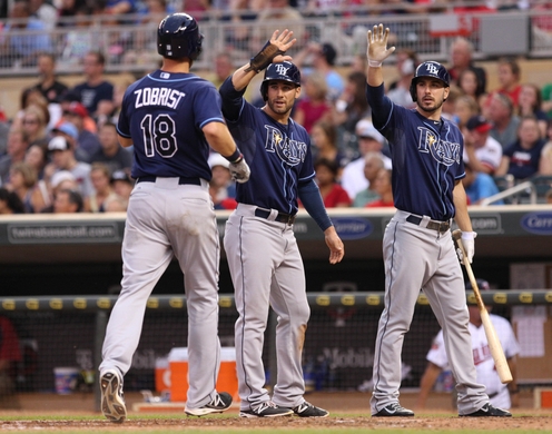 Zobrist and Longoria carry Rays over Twins, 6-2