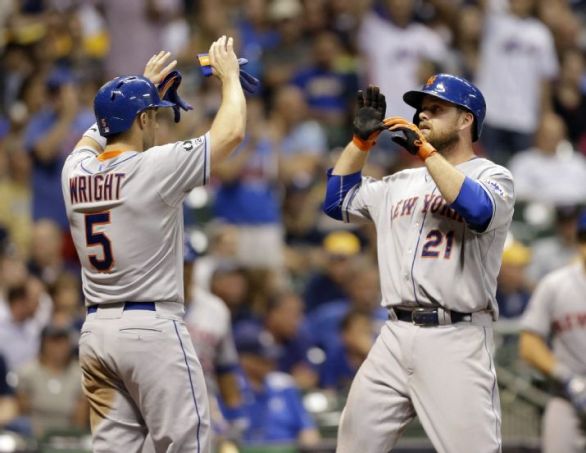 Duda's HR leads Mets over Brewers, 3-2