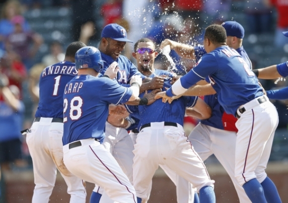 Rangers rally for 2 runs in 9th, beat Angels