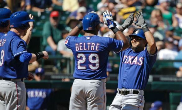 Odor, Rangers strike early and often in 12-4 rout of Mariners